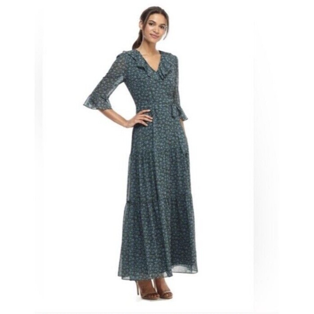 Gal Meets Glam Collection Roberta Floral Tiered Maxi Dress - Size 6 Cottagecore‎